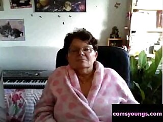 Naughty Granny Flashing Her Big Tits on Cam: Free Porn f6