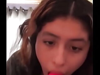Valeria Gives a blowjob on a toy